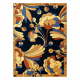 Tapis FRYZ VIVICA Fleurs bleu foncé / beige 