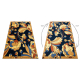Tapis FRYZ VIVICA Fleurs bleu foncé / beige 
