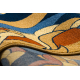 Tapis FRYZ VIVICA Fleurs bleu foncé / beige 
