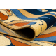 Tapis FRYZ VIVICA Fleurs bleu foncé / beige 