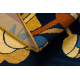 Tapis FRYZ VIVICA Fleurs bleu foncé / beige 