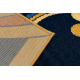 Tapis FRYZ VIVICA Fleurs bleu foncé / beige 