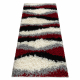 Tapis SHAGGY Modern Blues Vagues bordeaux / grigio