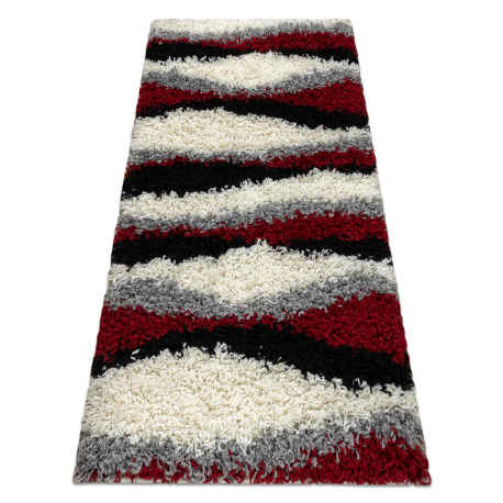 Tapis SHAGGY Modern Blues Vagues bordeaux / grigio