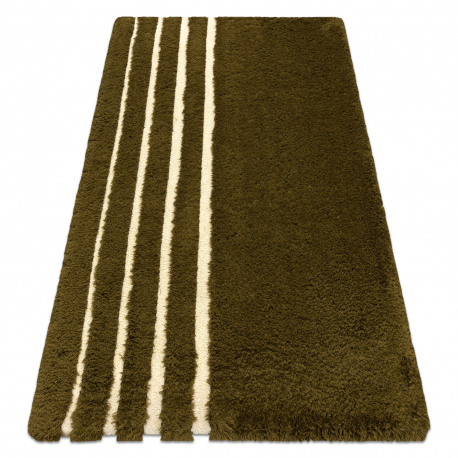 Tapis LAKUZA En laine Rayures vert