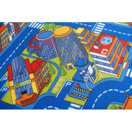 Kindertapijt BIG CITY blauw