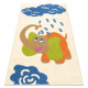 Teppich DAISY 8C35 Elefant beige / blau