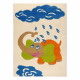 Teppich DAISY 8C35 Elefant beige / blau
