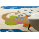 Teppich DAISY 8C35 Elefant beige / blau