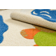 Teppich DAISY 8C35 Elefant beige / blau
