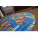 Tapis enfant CERCLE BIG CITY GRANDE VILLE bleu 