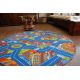 Tapis enfant CERCLE BIG CITY GRANDE VILLE bleu 