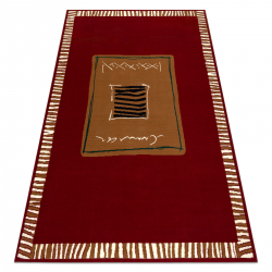 Carpet PROMO WELIRO BCF Keshan geometric red - SECOND-RATE PRODUCT