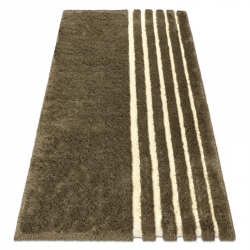 Alfombra de lana LAKUZA WŁOCHACZ Rayas beige