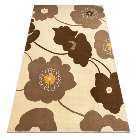 Carpet PROMO KONFETI ALACA 938 Flowers brown - SECOND-RATE PRODUCT