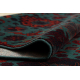 Wollteppich OMEGA KARAJA Blumen ruby