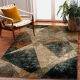 Wool carpet OMEGA RAMI Mosaic emerald