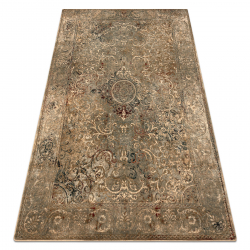 Wool carpet OMEGA LUMIER Ornament vintage iron green