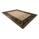 Wool carpet OMEGA AVILA Ornament frame cognac brown