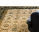 Wool carpet OMEGA AVILA Ornament frame cognac brown
