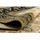Tapis en laine OMEGA AVILA Ornement cadre cognac marron