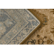 Wool carpet OMEGA AVILA Ornament frame cognac brown