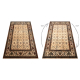 Wool carpet OMEGA AVILA Ornament frame sand beige