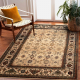 Wollteppich OMEGA AVILA Ornament Rahmen Sand beige
