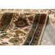 Wollteppich OMEGA AVILA Ornament Rahmen Sand beige