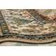 Wollteppich OMEGA AVILA Ornament Rahmen Sand beige