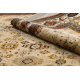 Wollteppich OMEGA AVILA Ornament Rahmen Sand beige