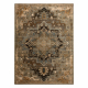 Tapis en laine OMEGA ABBAS Vintage, rosette cognac beige
