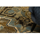 Tapis en laine OMEGA ABBAS Vintage, rosette cognac beige