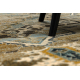 Tapis en laine OMEGA ABBAS Vintage, rosette cognac beige