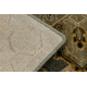 Tapis en laine OMEGA ABBAS Vintage, rosette cognac beige