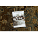 Tapis en laine OMEGA ABBAS Vintage, rosette cognac beige