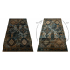 Wool carpet OMEGA AVAR Frame, diamonds, oriental - snuff brown