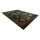 Wool carpet OMEGA AVAR Frame, diamonds, oriental - snuff brown