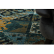 Wool carpet OMEGA AVAR Frame, diamonds, oriental - snuff brown