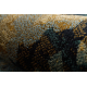 Wool carpet OMEGA AVAR Frame, diamonds, oriental - snuff brown
