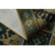 Wool carpet OMEGA AVAR Frame, diamonds, oriental - snuff brown