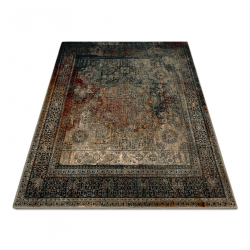 Wool carpet OMEGA MAMLUK Square - Rosette vintage emerald