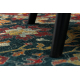 Tapis en laine POLONIA VERANO Ornement, cadre bleu foncé