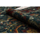Tapis en laine POLONIA VERANO Ornement, cadre bleu foncé