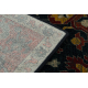 Tapis en laine POLONIA VERANO Ornement, cadre bleu foncé