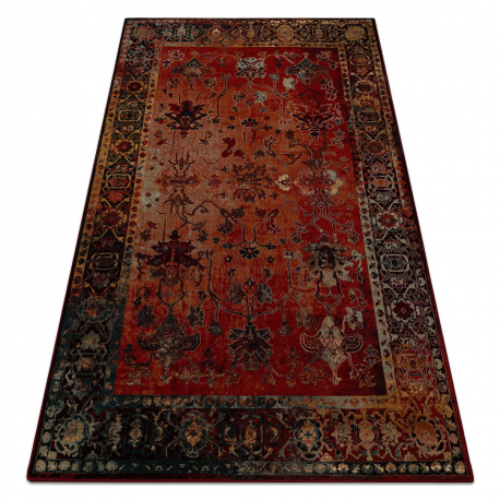 Wool carpet POLONIA BODRUM Ornament, frame ruby