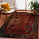Tapijt POLONIA BODRUM Ornament, frame robijn