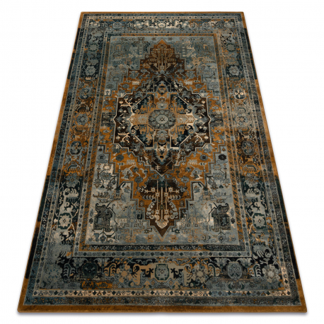 Vilnonis kilimas POLONIA ALHAMBRA Ornamentas, rėmas konjako 