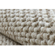 Teppich CASABLANCA LOOP weiß / beige Schleife weich