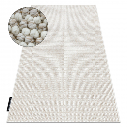 Alfombra CASABLANCA LOOP blanco / beige lazo, suave